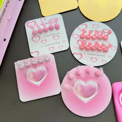 Heart Nail Polish Display Tool Tips Practice Stand Manicure Products Tip Holder Other Nail Equipments