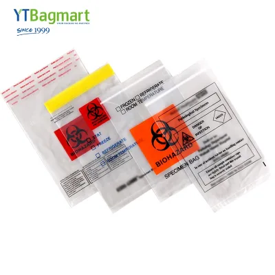 PE Biohazard Specimen Bag with Double Pocket Design for Sample Packaging and Daily Handling
