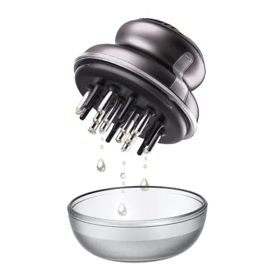 Professional Small Scalp Applicator Black Medicine Scalp Head Fluid Brush Scalp Massager for Hair Growth Application