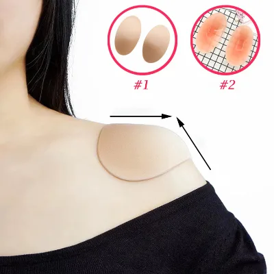 Men Women Shoulder Pads Push up Soft Adhesive Silicone Shoulder Pads Anti Slip Enhancer Shoulder Pads for Women Clothing