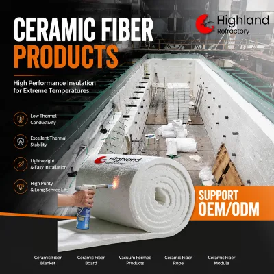Integrated Refractory Solution Ceramic Blanket 1260C with Ceramic Fiber Adhesive for Industrial Kiln Construction Bulk Order