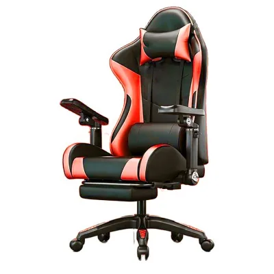 Live Streaming Scaun De Gaming Adjust 5d Armrests Red 360 Swivel Foldable Floor Ergonomic Gaming Chair with Telescopic Footrest