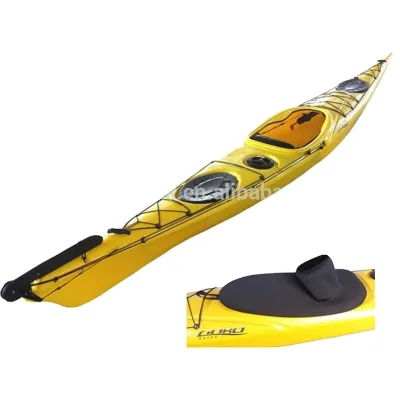 Plastic Rubber Pedal Kayak Rowing Boat with Sprey Deck