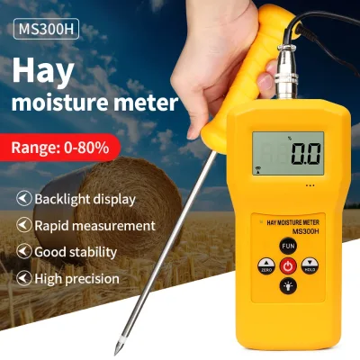 MS300H Digital Hay Bale Moisture Meter for Alfalfa Cereal Straw Bran Forage Grass
