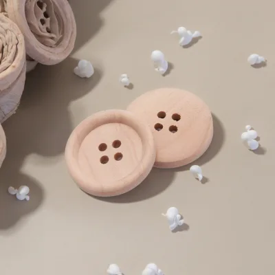 Flatback Wooden Buttons for Eco-Friendly Clothing and Coat Upgrades