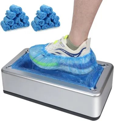 Automatic Disposable Waterproof Shoe Cover Dispenser for Home, Office, and Supermarket Use. Portable Shoe Cover Machine.