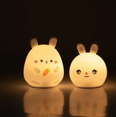 China Silicone Factory Photo Custom Cute Night Light Table Lamp Bedside Lamp with Touch Sensor for Bedroom