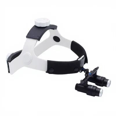 Wireless Headlight Shadowless Spotlight Head Mounted Examination Lamp for Dental 4.0x.5.0x6.0x One-way Spiral Magnifier