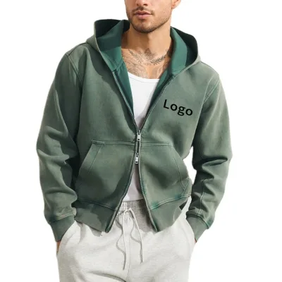 Durable Men's Faded Zip up Hoodie - High-Quality, Comfortable, and Perfect for Everyday Wear and Casual Activities