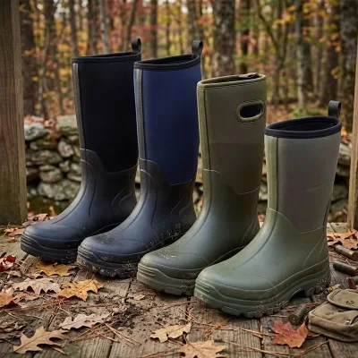 Customized Light Weight Autumn Winter Summer Knee High Neoprene Waterproof Hard-Wearing Anti-Odor Anti-Slip Mud Hunting Boots