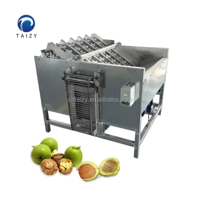 Pecan Shelling Machine Equipment Green Walnut Huller Peeler Skin Removing Peeling Machine for Sale