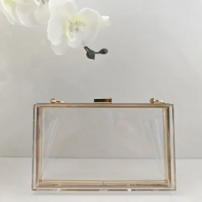 Acrylic Clutch Handbag Elegant Makeup Handbag for Weddings Parties Formal Events Makeup Handbag