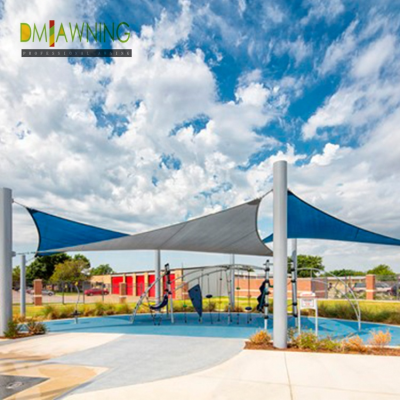 HDPE Fabric Sun Sails Sun Shade Sails With Poles for Pleasure Ground