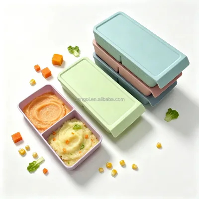 Large 1000ml Reusable Silicone Ice Cube Tray Freezer Tools and Ice Cream Maker Soup Freezer Molds Soup Freezer Containers