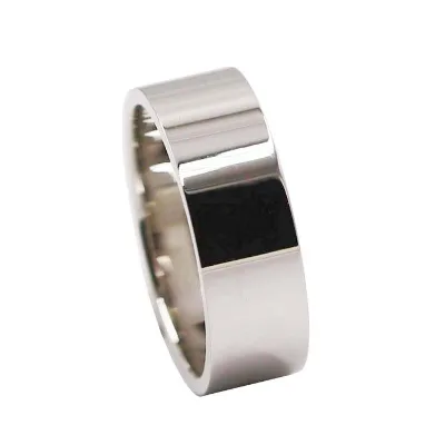 FR2321  18K WHITE GOLD WEDDING BAND K GOLD WEDDING RING PLAIN WEDDING BAND
