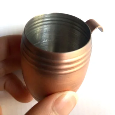 MARTINI ERISTOFF 100% Food Safe Stainless Steel 2oz Barrel Shape Shot Glass for Black Prince Zone Marble Distilling