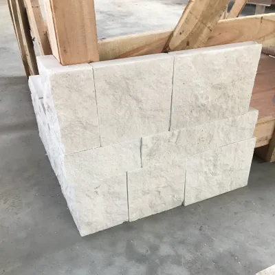 Exterior Outdoor Natural Split Decorative Wall Panels Stone Tile Turkey Bianco Botticino Limestone Wall Cladding for Buildings