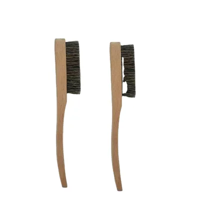 Custom logo Wooden Handle Climbing Brush and Plastic Climbing Brush Hard Bristle or Soft Horse Hair