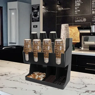 Modern Acrylic Cup Holder Stand For Office Disposable Cup Storage