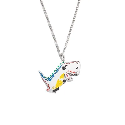 Craft Wolf Minimalist Jewelry Fashion Cute Gold Men Women Kids Colored Personalized Dragon Dinosaur Chain Pendant Necklace