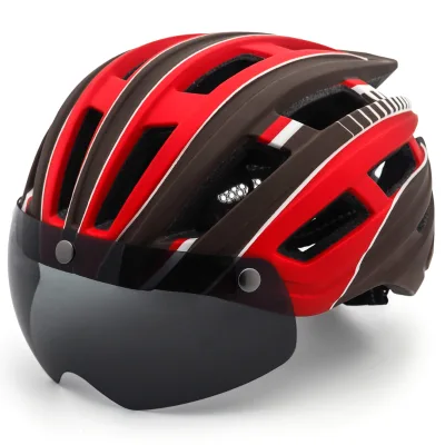 OEM ODM CE Certified EPS Cycling Helmet for Adults Breathable Road Bike Helmet With Detachable Goggles for Riding Skating