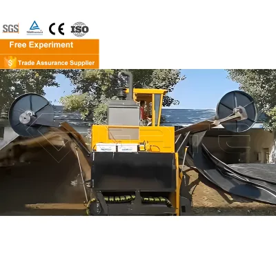 GATE Coconut Shell Compost Block Press Unmanned Soil Turner Fermentation Tank Compost Mulching Machine Turner