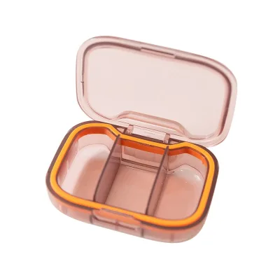 Moisture-proof sealed Rectangular Three-compartment Pill Box Portable Carry-On Daily Medication Storage for Morning Evening Use