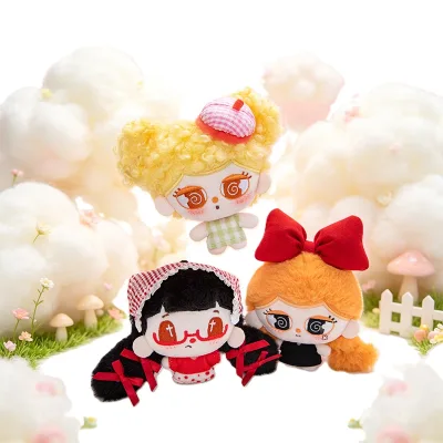 OEM Big-Eyed Cute Girl Series Doll Pendant Plush Bag Charm Keychain Stuffed Cute Doll Keychain Gift PP Cotton Stress Relief Toy