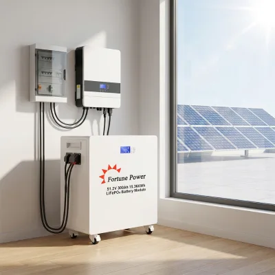 48V/51.2V 300Ah 15kWh LiFePO4 Energy Storage Battery Pack with 8-Year Warranty and 8000-Cycle Life for Solar Energy Systems