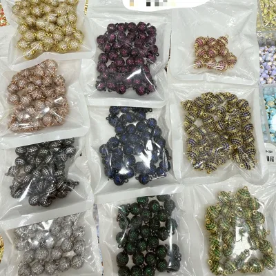 Jewelry Magnetic Clasp Paved Zirconia Ball Bead Magnetic Clasps Connectors for Necklace Bracelet Jewelry Making