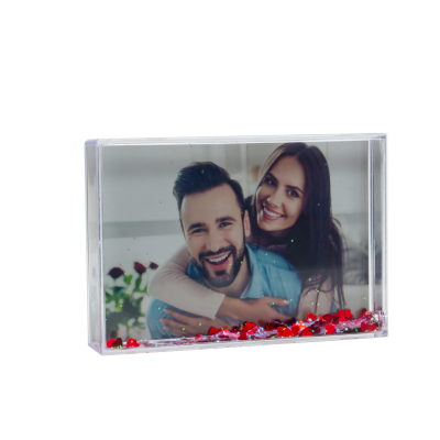 Vertical Photo Snow Globes Hearts Photo Snow Picture Frame