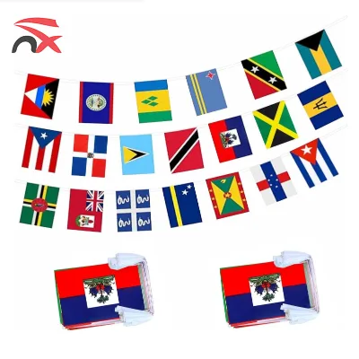 Wholesale Customizable 2026 High Quality Fade Resistant National Flag Print Bunting Flags for National Events