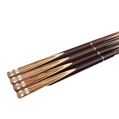 LP CF005 Snooker Cue Stick ZEBRAWOOD Butt Sleeve Ash Wood Shaft Natural Wood Without Paint 3/4 Joint Brass Joint 9.0mm Tip 145cm
