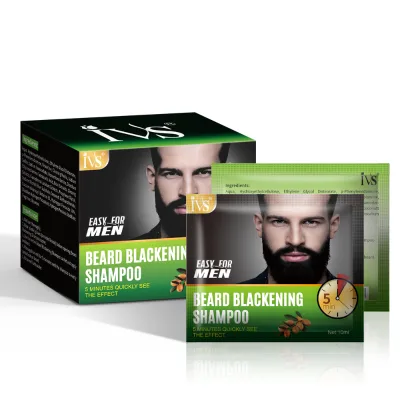 Free Sample Wholesale Hair Coloring Beard Blackening Just for Mens Hair and Beard Dye Shampoo