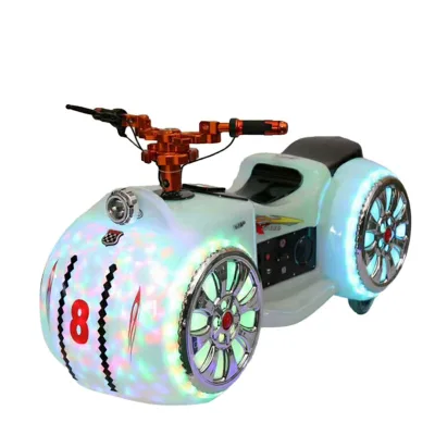 Pengxing New Big Square Playground Children's Motorcycle Sightseeing 24V20A Battery Parent Car Light-emitting Car Kids Double Bu