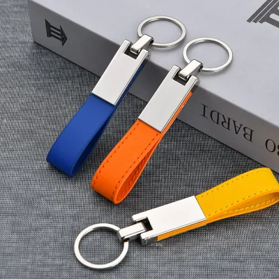 Creative Design Custom Laser Logo Zinc Alloy Luxury Carabiner Square Shape Hard-Wearing Car Keychain Business Gift for Men
