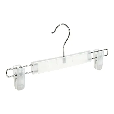 Durable Plastic Pants Hanger With Adjustable Non Slip Metal Clips Closet Space Saver Rack for Skirts Suits Trouser Hanger