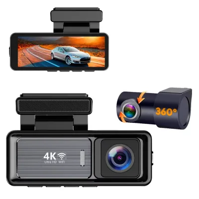 2025 New 4k Ultra-high Definition Car Video Recorder 360 Panorama Dual Front Rear Gps Wifi Capable Camera Night Vision 1-year