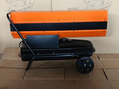 High Quality Orange Diesel Heater with Thermostat Control Equipped with a Handle & Wheels