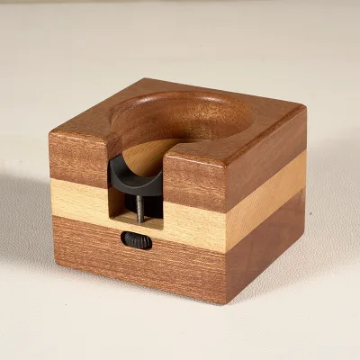 Coffee Tamper Holder Espresso Tamping Station Knock Box Wooden Coffee Portafilter Holder Tamper Stand Coffee