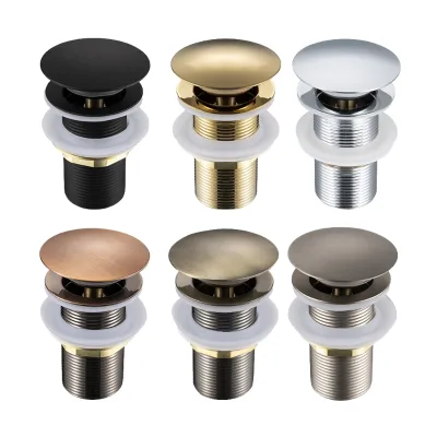 Modern Stainless Steel Waste Pop-up Drains Threaded Connection Easy Clean Eco-Friendly Bathroom Sink Fittings Drain Plug