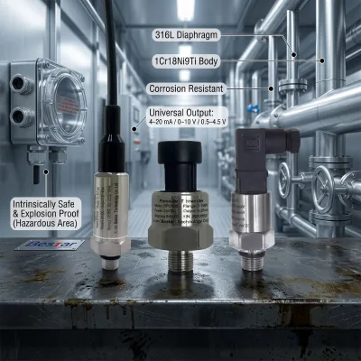 Multi-Function 4-20mA/0-10V/0.5-4.5V Output Pressure Transducer Universal Type