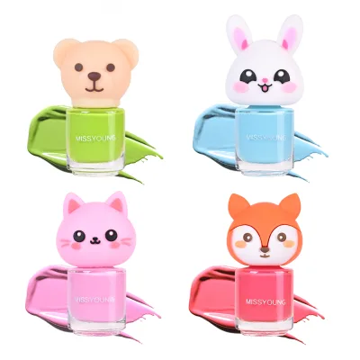 Fashion Environmental Protection Five-color Children's Nail Polish Healthy Non-toxic Silicone-Free CPSR Certified Cute Cartoon