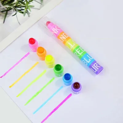 Copllent Fluorescent Pen Spliced Retro Color Solid Pastel Highlighter Student Highlight Marker Pen