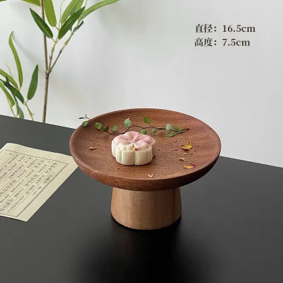 Vintage Wood Stackable Fruit Plate Exquisite High Tea Snack Dessert Display Afternoon Tea Bergamot Tray