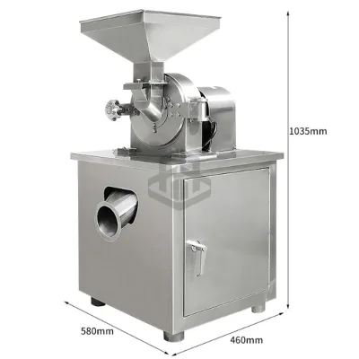 Vertical Cabinet Stainless Steel Pulverizer Stable Support Feet for Long Time Continuous Grinding