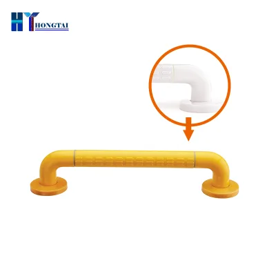 ABS & Stainless Steel Coated Wall-Mounted Non-Slip Toilet Grab Bar Grip Rail White/Yellow 30cm for Bathroom with 1-Year Warranty