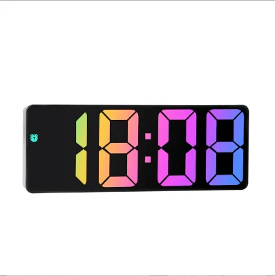 Personalized New Product LED Large Character Electronic Clock Bedside Alarm Clock Simple Fashion Colorful Large Screen Clock
