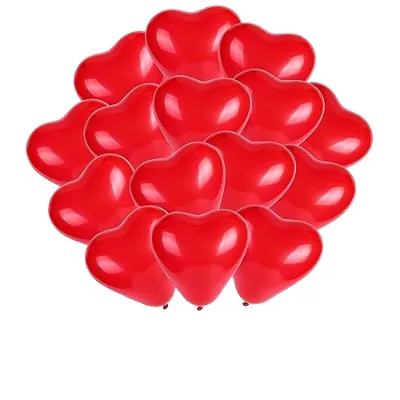 Red Heart-Shaped Rubber Balloons 100 Pcs 12 Inch Wedding Decor Party Supplies for Anniversary Proposal JGA