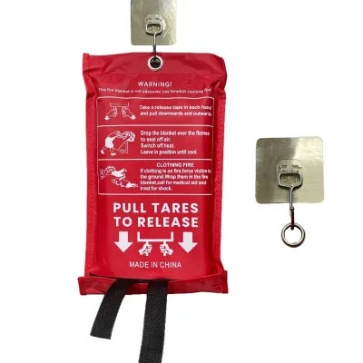 Large Size 1.5m*1.5m Fire Blanket Home Emergency Fire Resistant and Flame Extinguishing for Emergency Situations